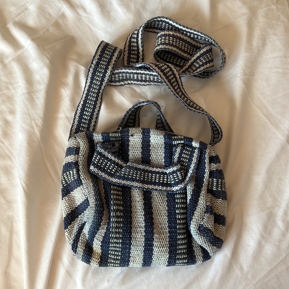 Cotton woven handbag & crossbody bag - Picture 2 of 2